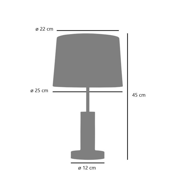 SOBREMESA MALORY NEGRO 1 X 60W E-27