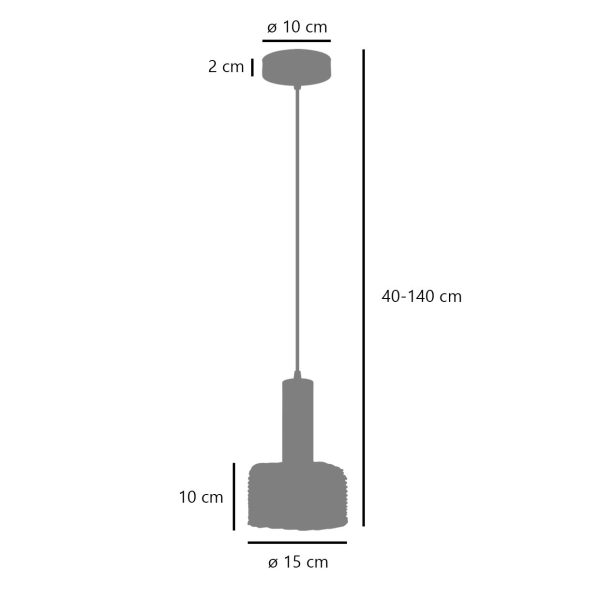 COLGANTE POMBO NEGRO MIMBRE 1 X 60W E-27 - PANTALLA 15CM