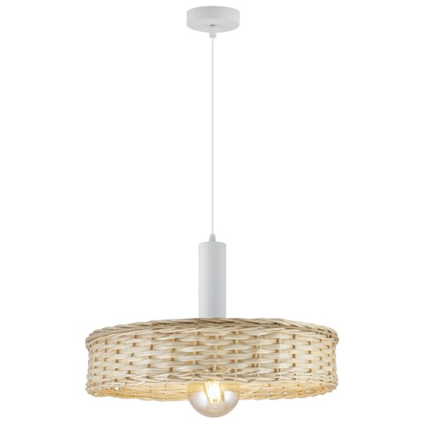 COLGANTE POMBO 45 BLANCO 1 X 60W E-27 - PANTALLA 45CM