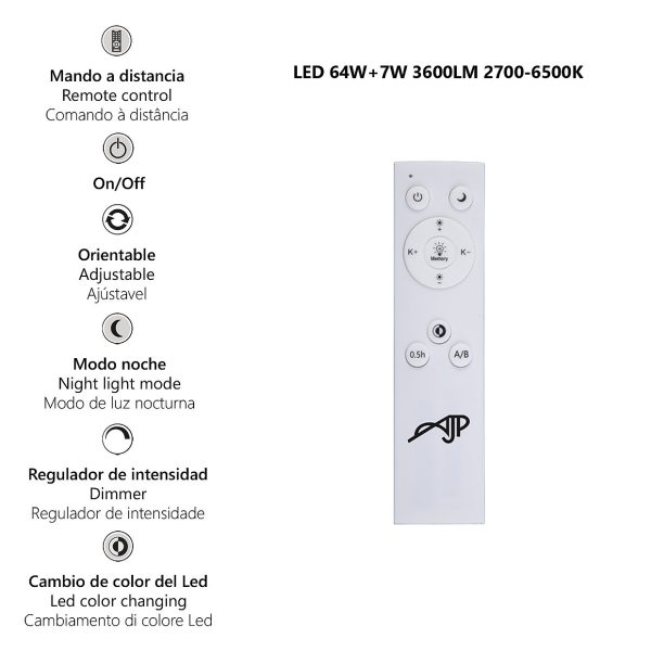 PLAFON LED GARONA LED 64W+7W 3600LM 2700-6500K