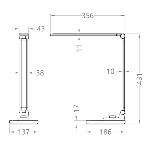 FLEXO LED NELSON PLATA LED 10W 450LM