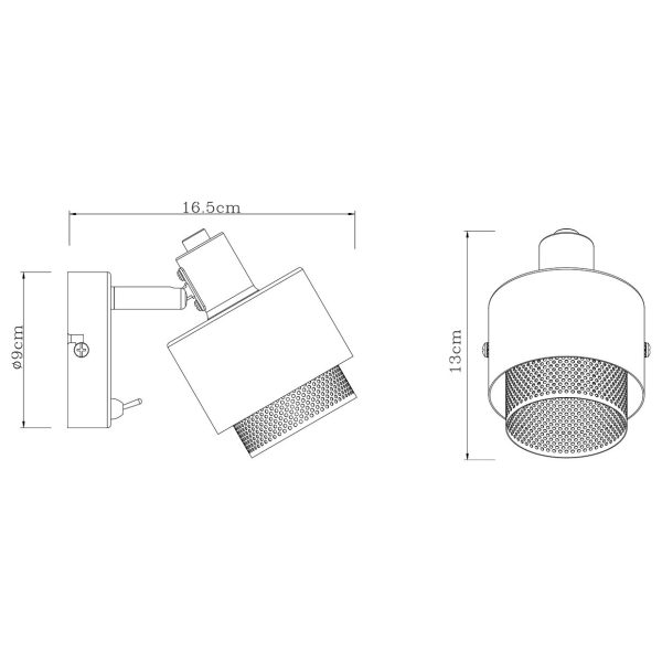 APLIQUE 1L VASIL NEGRO 1 X 60W E-14