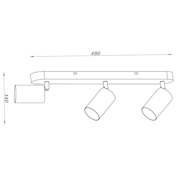 REGLETA 3L ANDY LATON 3 X 50W GU-10