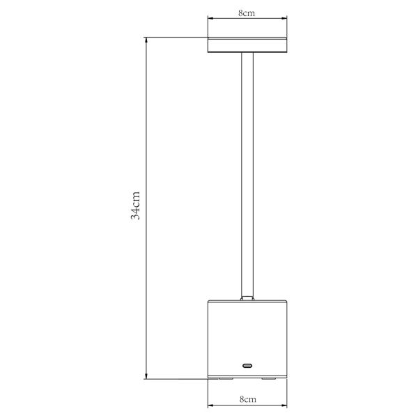 SOBREMESA FREYA NEGRO LED 3W 20-30LM 3000K