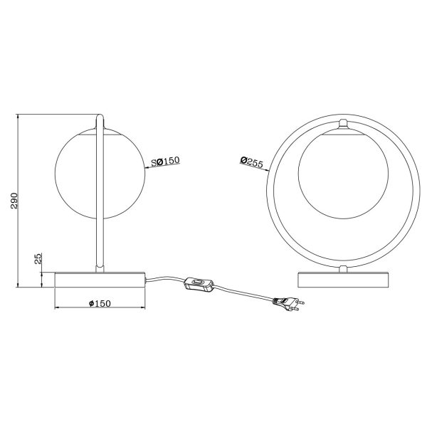 SOBREMESA ODIL LAT?N 1 X 40W E-14