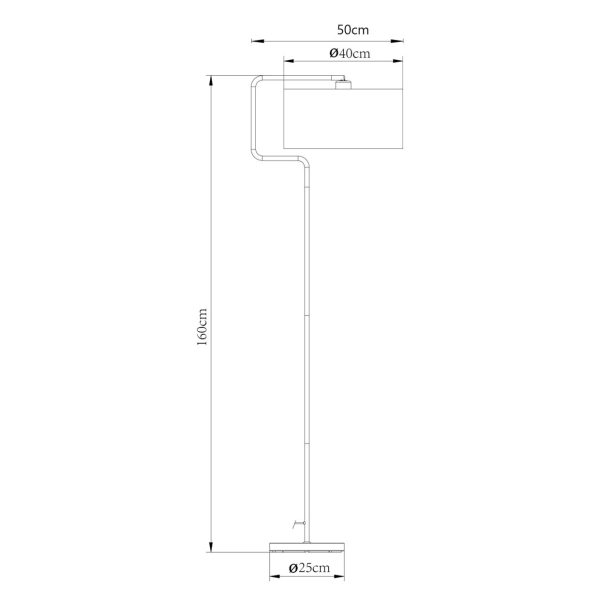 PIE SALON OLFO NEGRO 1 X 60W E-27