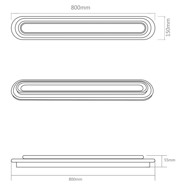 PLAFON LED SOLOMON NEGRO LED 38W 2650LM 4000K