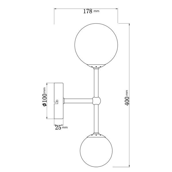 APLIQUE 2L. COSMICA LAT?N 2 X 28W G-9