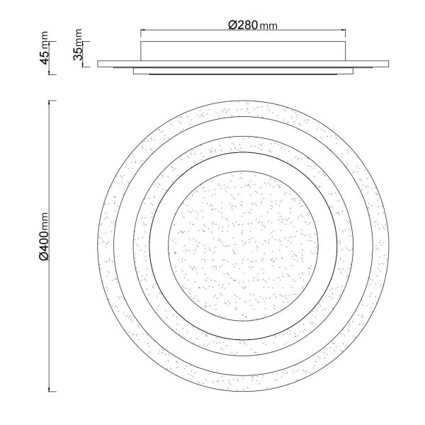 PLAFON LED GALET BLANCO LED 38W 2590LM 4000K