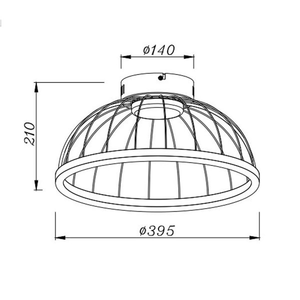 LAMPARA LED TILDA NEGRA 30W LED 30W 4000K