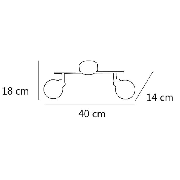 REGLETA 2L ATOMO CROMO 2 X 40W G-9