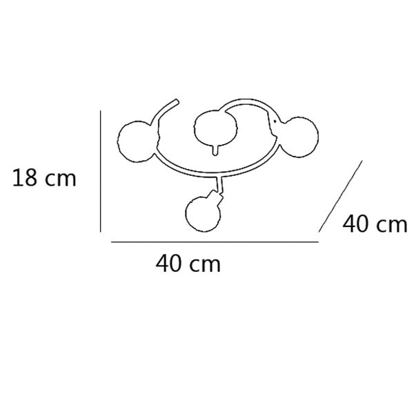 REDONDO 3L ATOMO CROMO 3 X 40W G-9