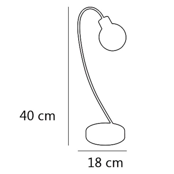 SOBREMESA ATOMO CROMO 1 X 40W G-9