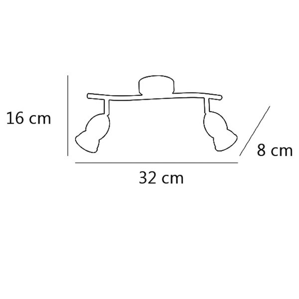 REGLETA 2L BALA BLANCO 2 X 40W GU-10