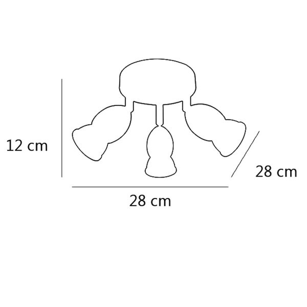 PLAFON 3L BALA BLANCO 3 X 40W GU-10