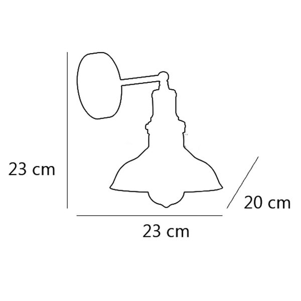 APLIQUE CANDEIRO CUERO 1 X 60W E-27