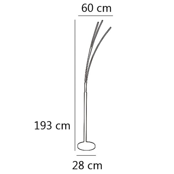 PIE DE SALON ELAZ NIQUEL SATIN LED 18W 1440LM 4000K