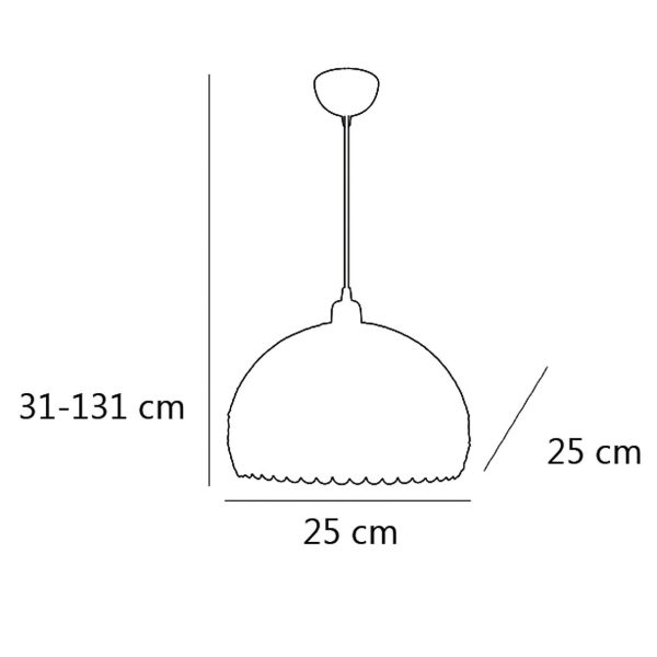 COLGANTE GEMA CROMO 1 X 60W E-27