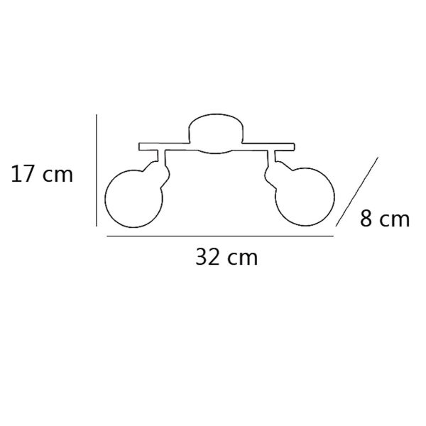 REGLETA 2L OPAL NIQUEL SATIN. 2 X 40W E-14