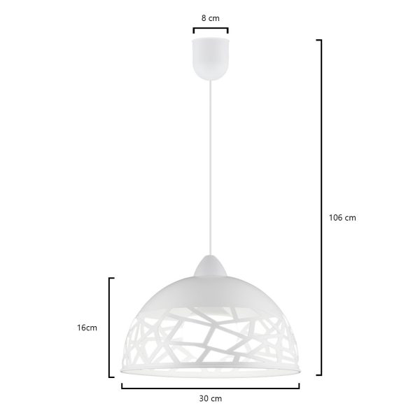 COLGANTE PANG BLANCO 1 X 60W E-27