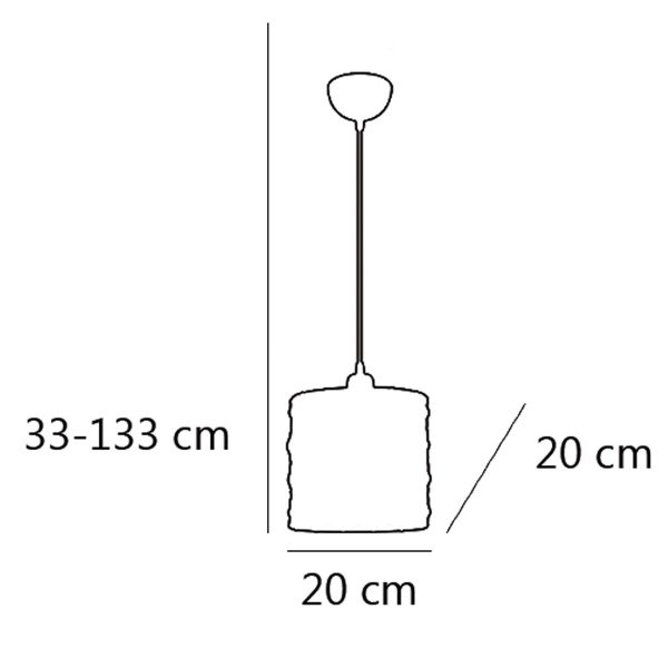 COLGANTE RABAT CROMO 1 X 60W E-27