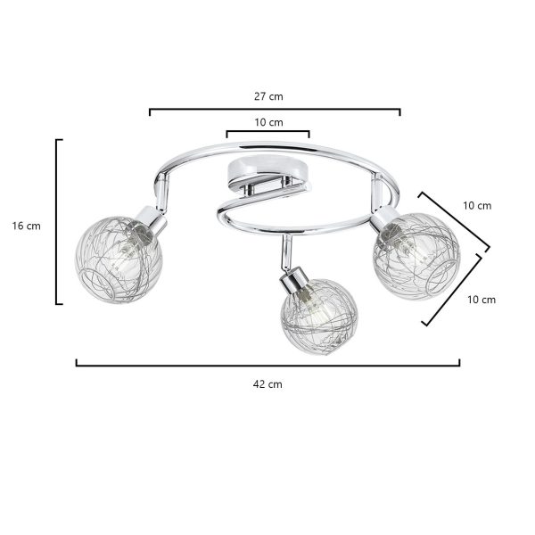 REDONDO 3L ROLO CROMO 3 X 40W G-9