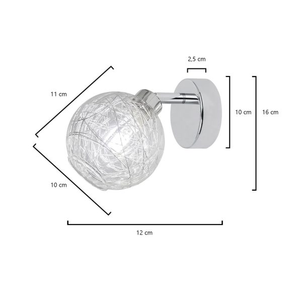 FOCO 1L ROLO CROMO 1 X 40W G-9