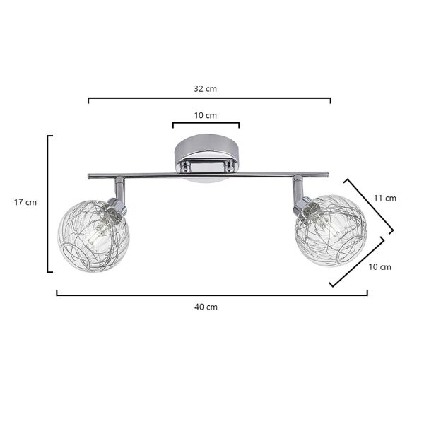 REGLETA 2L ROLO CROMO 2 X 40W G-9