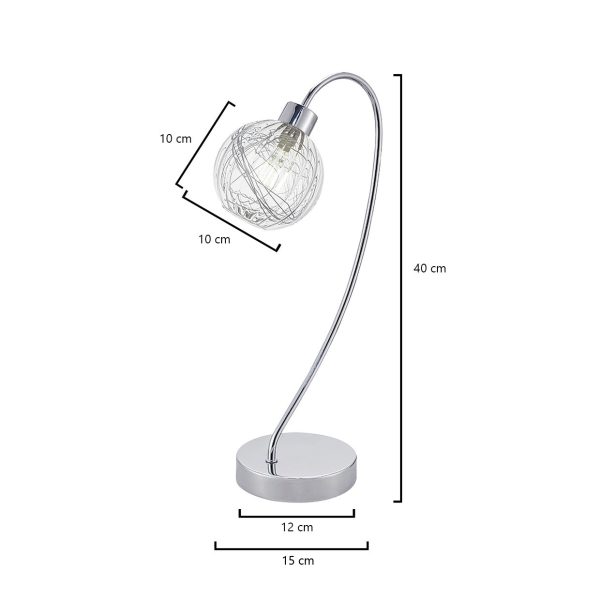 SOBREMESA ROLO CROMO 1 X 40W G-9