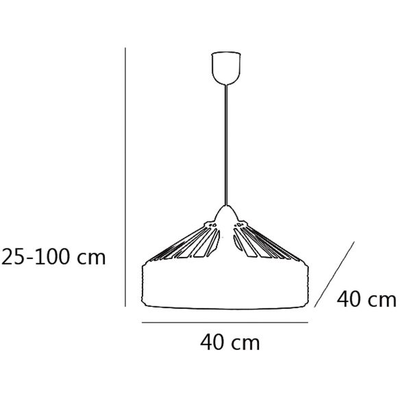 COLGANTE WEST NEGRO 1 X 60W E-27