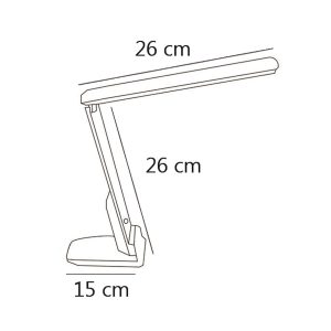 FLEXO ALISTA BLANCO-PLATA LED 8W 800LM 4000K