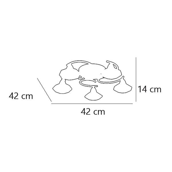 PLAFON 5L CHIC CROMO 5 X 40W G-9