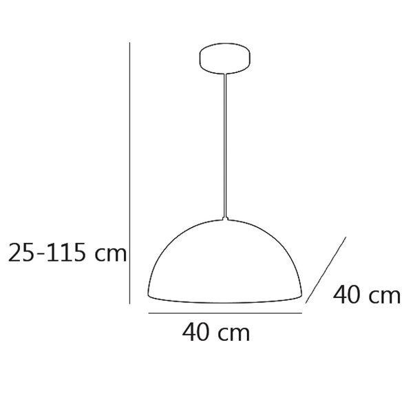 COLGANTE LICAL ALUMINIO 1 X 60W E-27