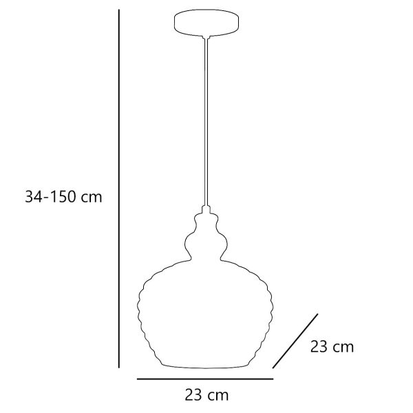 COLGANTE LUMPUR CUERO 1 X 60W E-27