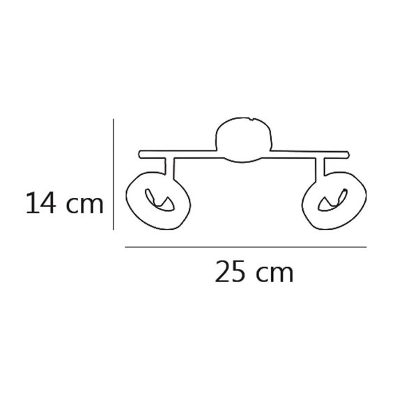 REGLETA 2L NATAL CROMO 2 X LED 5W 800ML 3000K