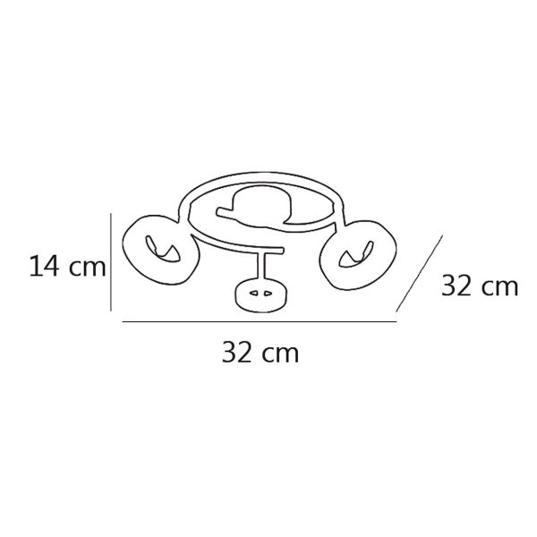 REDONDO 3L NATAL CROMO 3 X LED 5W 1200LM 3000K