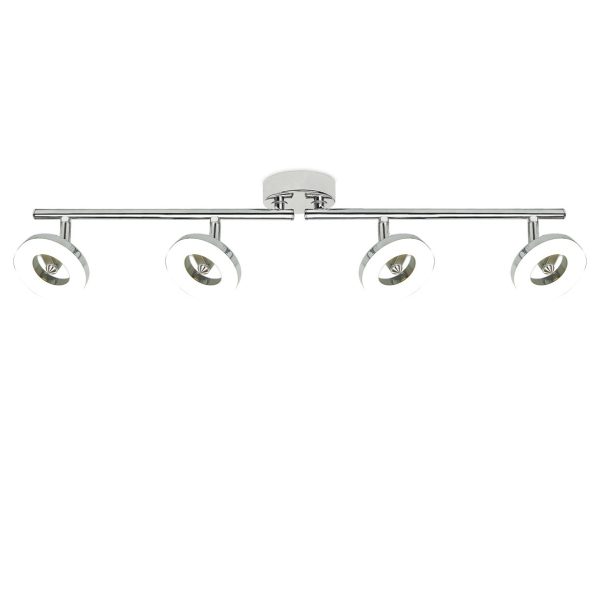 REGLETA 4L NATAL CROMO 4 X LED 5W 1600LM 3000K