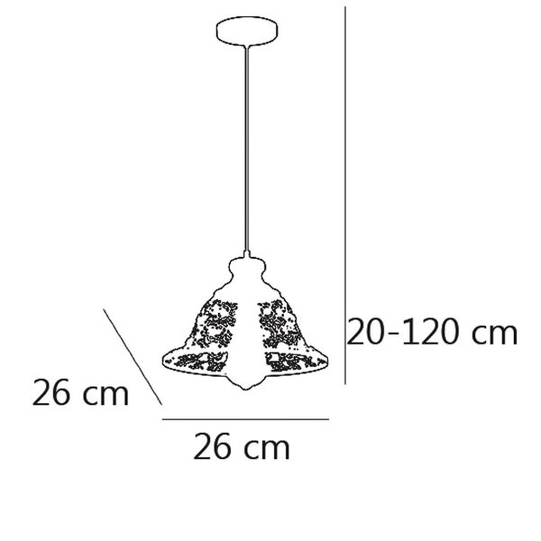 COLGANTE PANGANI BLANCO 1 X 60W E-27