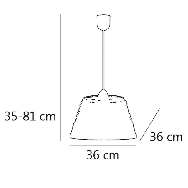 COLGANTE SEBU NEGRO/CUERDA 1 X 60W E-27