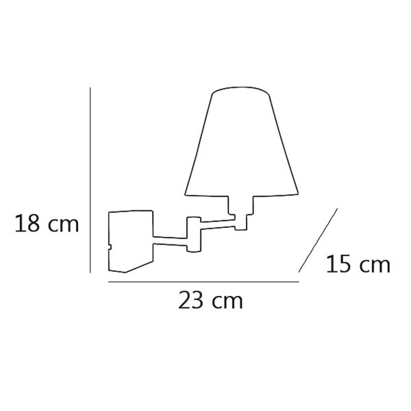 APLIQUE TURIS CUERO 1 X 40W E-14