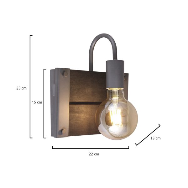 APLIQUE MESTER PLATA ANTIGUA 1 X 60W E-27