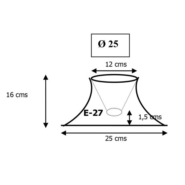 PANTALLA PAGODA XAMPAGNE E-27 25 - PACK 2 UDS.