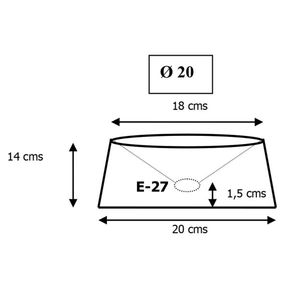 PANTALLA CONO NACAR E-27 20 - PACK 2 UDS.