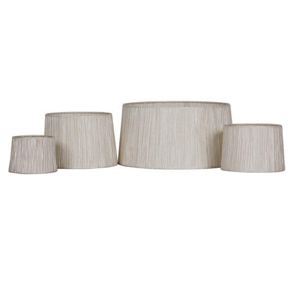 PANTALLA CONO RIZADA BEIGE E-27 25 - PACK 2 UDS.